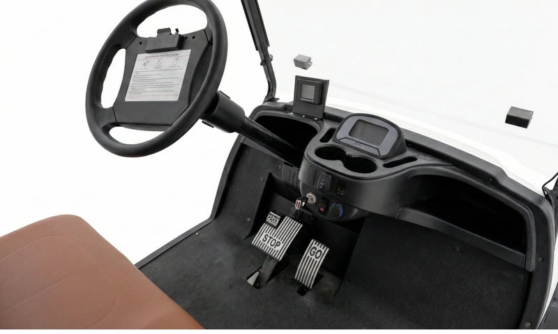 EPIC 2-Seater Non-Lifted Electric Golf Cart with Lithium Battery 105Ah & Standard Tires | LSEV (Red) - Image 4